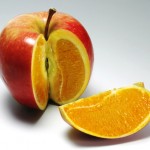 apple with orange content