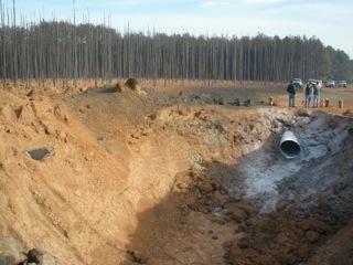 Transco pipeline explosion crater, Marengo County, AL, 2011