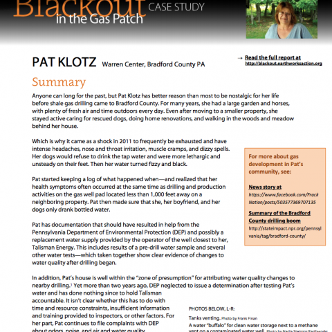 Blackout Case Study 3 - Pat Klotz
